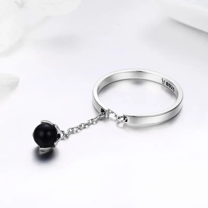 (image for) Pandora Style Silver Tears of Flowers Adjustable Ring - SCR314 - View 5