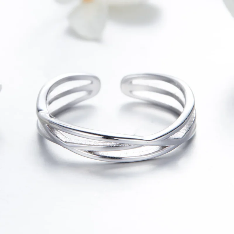 (image for) Pandora Style Silver Time Travel Ring - SCR483 - View 3
