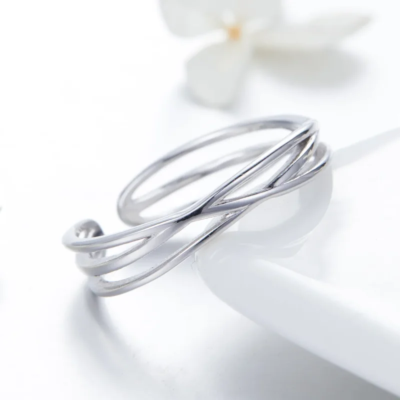 (image for) Pandora Style Silver Time Travel Ring - SCR483 - View 4