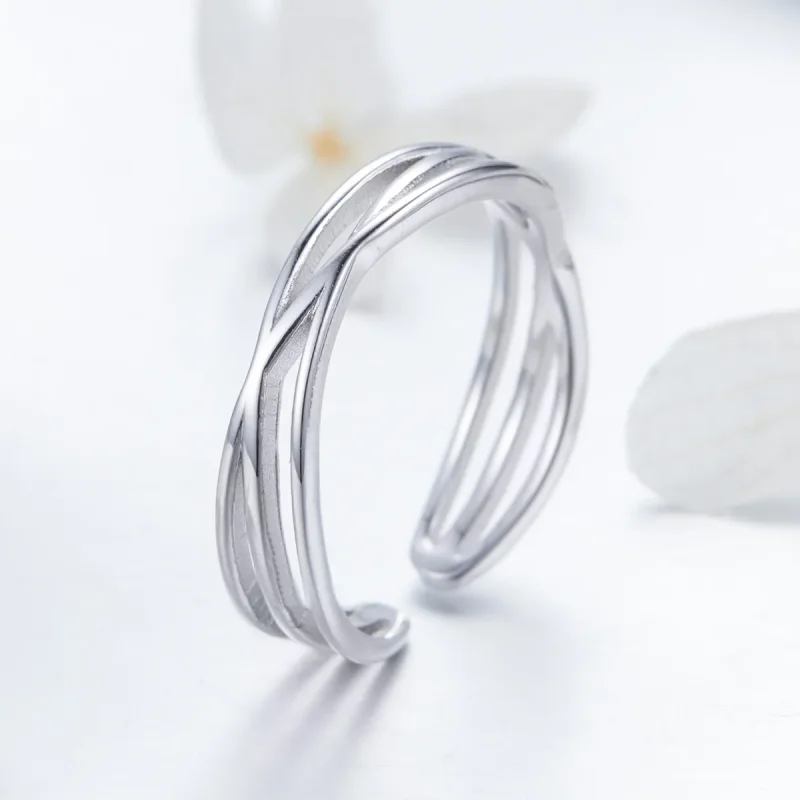(image for) Pandora Style Silver Time Travel Ring - SCR483 - View 6