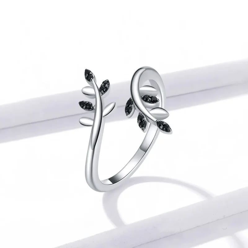 (image for) Pandora Style Silver Tree Branch Open Ring - BSR129 - View 2