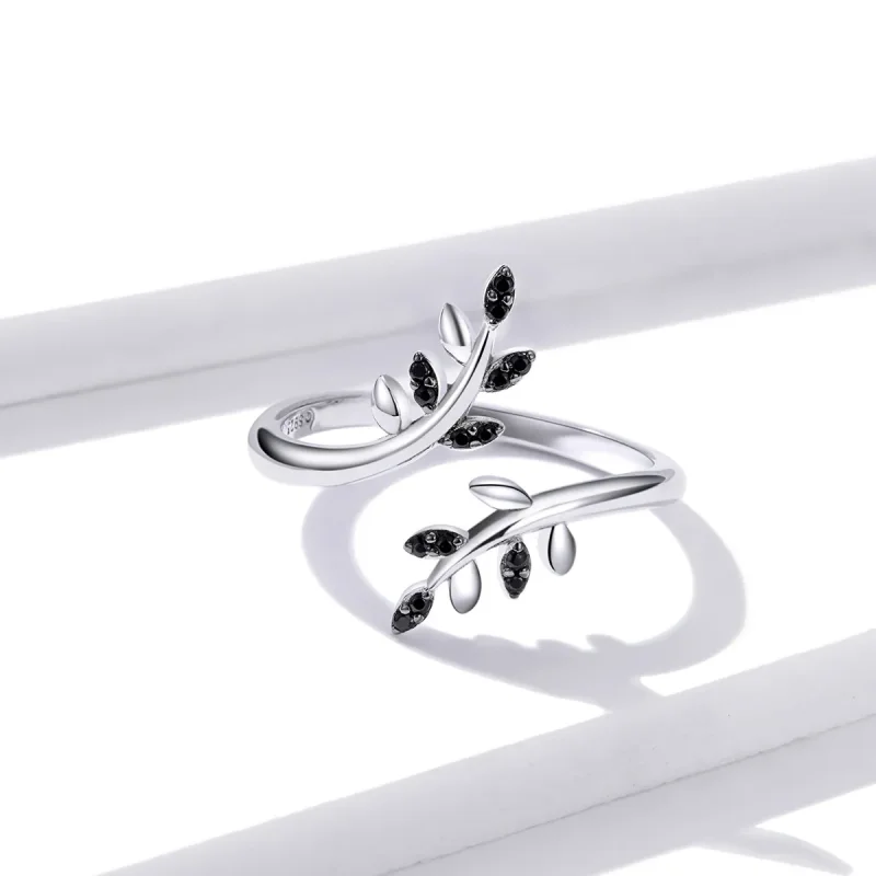 (image for) Pandora Style Silver Tree Branch Open Ring - BSR129 - View 4