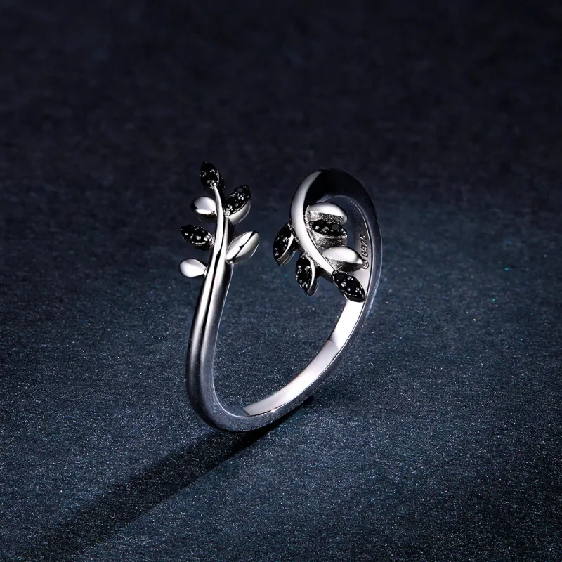 (image for) Pandora Style Silver Tree Branch Open Ring - BSR129 - View 6