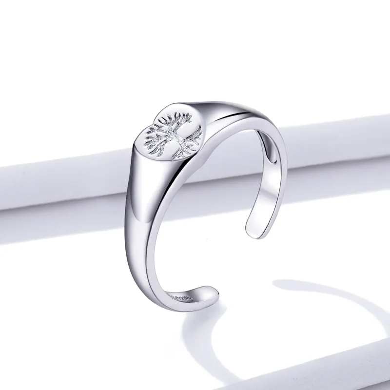 (image for) Pandora Style Silver Tree of Life Open Ring - BSR122 - View 2