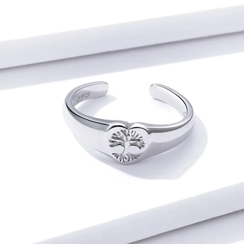 (image for) Pandora Style Silver Tree of Life Open Ring - BSR122 - View 4