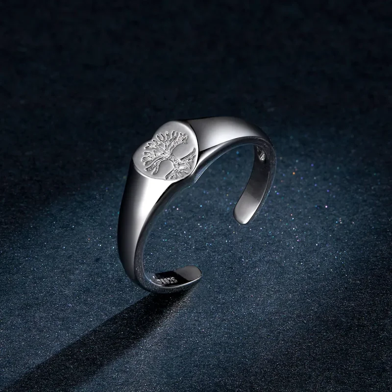 (image for) Pandora Style Silver Tree of Life Open Ring - BSR122 - View 5