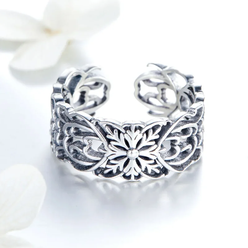 (image for) Pandora Style Silver Vintage Ring - SCR500 - View 3