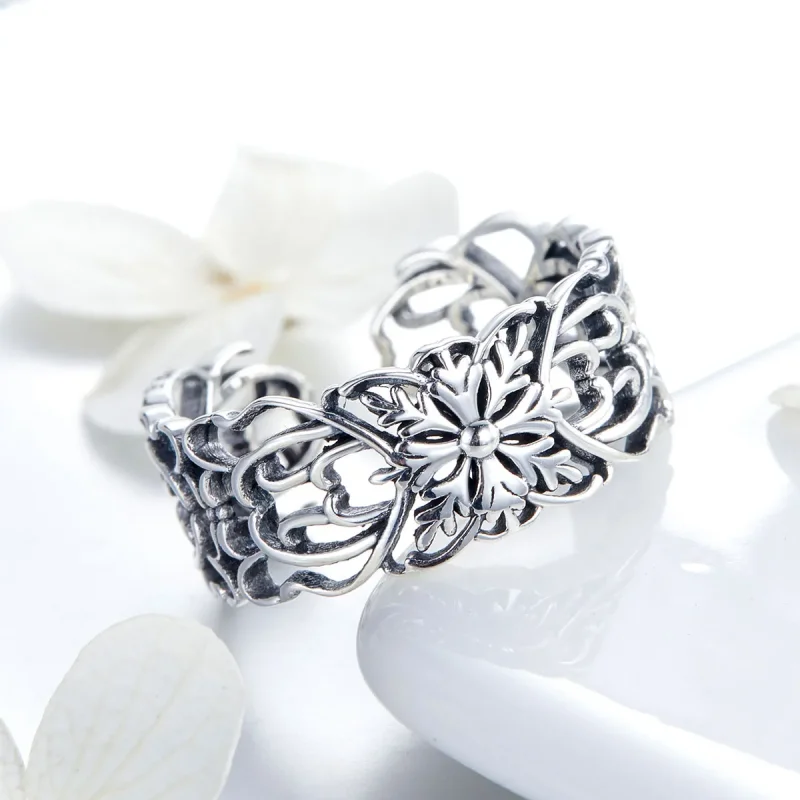 (image for) Pandora Style Silver Vintage Ring - SCR500 - View 4