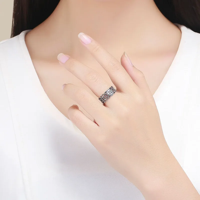 (image for) Pandora Style Silver Vintage Ring - SCR500 - View 5