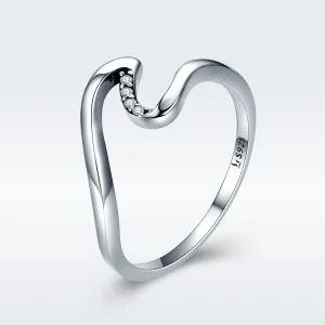 (image for) Pandora Style Silver Wave Ring - SCR378