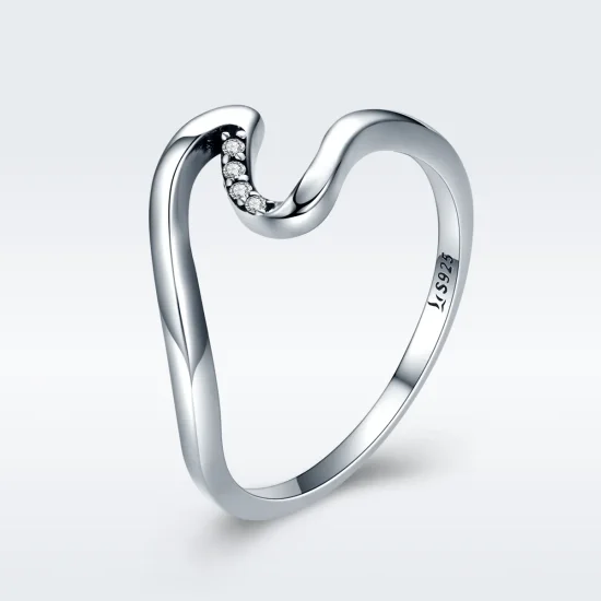 (image for) Pandora Style Silver Wave Ring - SCR378