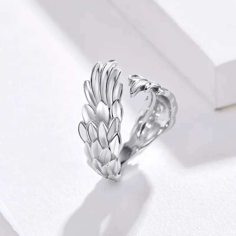 (image for) Pandora Style Silver Wings of Hope Ring - SCR512 - View 2