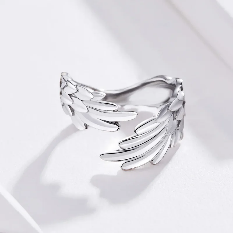 (image for) Pandora Style Silver Wings of Hope Ring - SCR512 - View 3