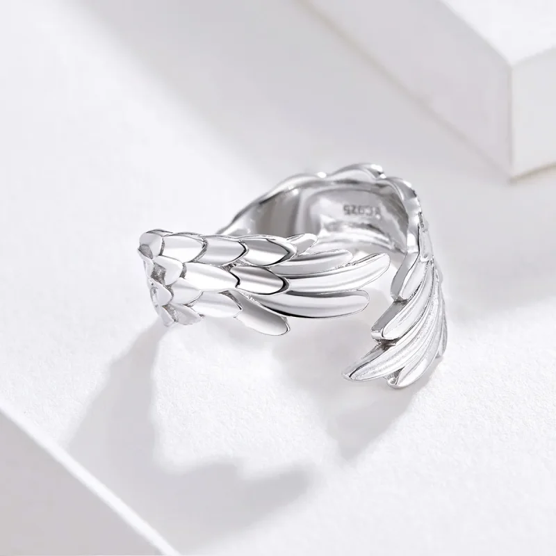 (image for) Pandora Style Silver Wings of Hope Ring - SCR512 - View 4