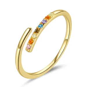 (image for) Pandora Style Simple Cubic Zirconia Open Ring - SCR748