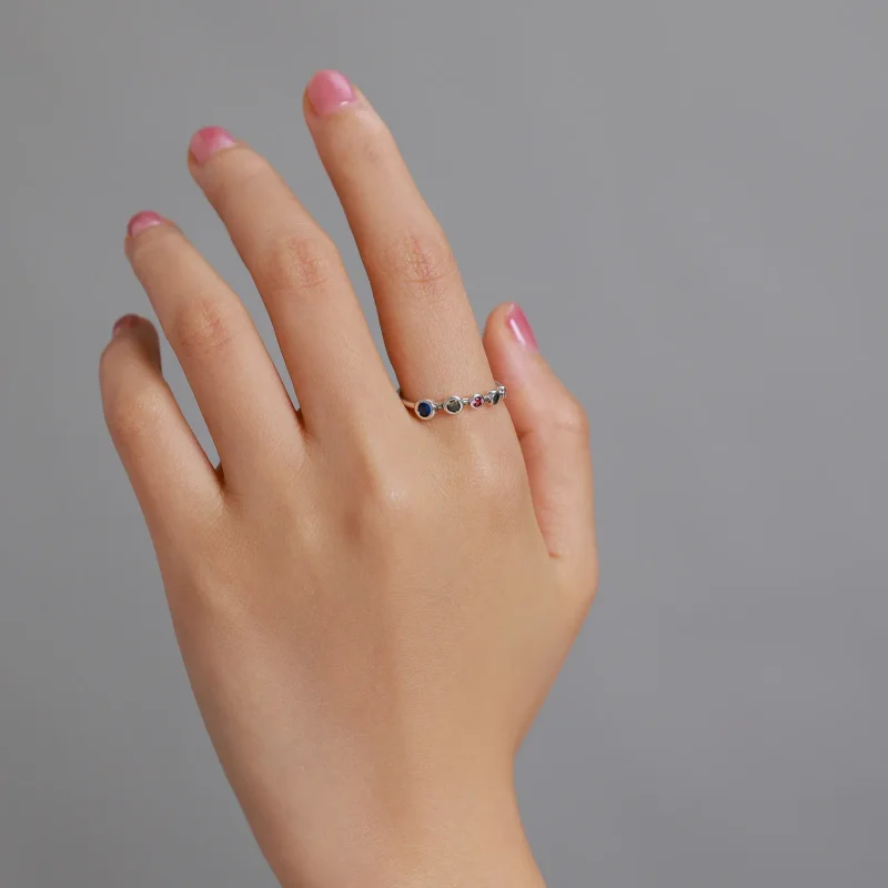 (image for) Pandora Style Simple Round Zirconium Open Ring - SCR749 - View 5