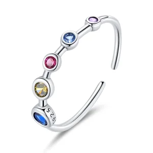 (image for) Pandora Style Simple Round Zirconium Open Ring - SCR749