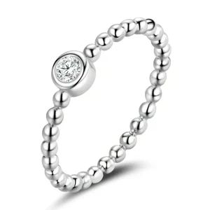 (image for) Pandora Style Simple - Round Zirconium Ring - BSR208-A