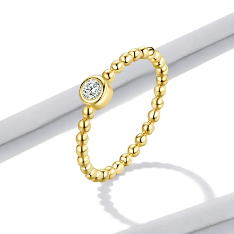 (image for) Pandora Style Simple - Round Zirconium Ring - BSR208 - View 2
