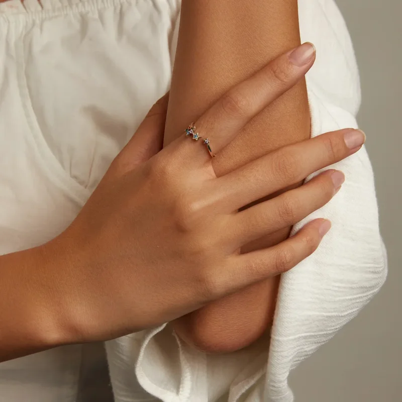 (image for) Pandora Style Star Open Ring - SCR769 - View 5