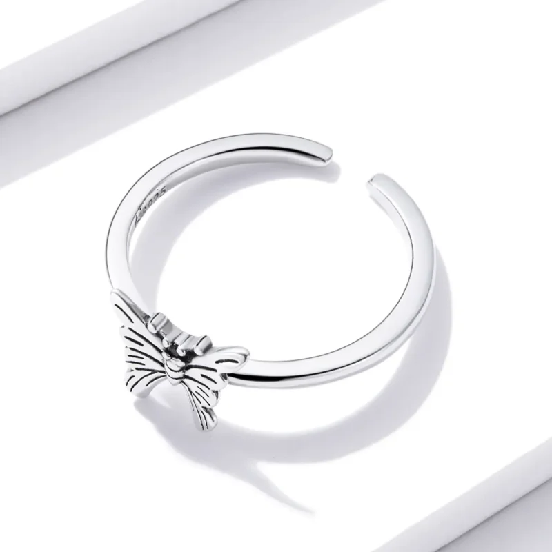 (image for) Pandora Style Swallowtail Butterfly Open Ring - BSR195 - View 3