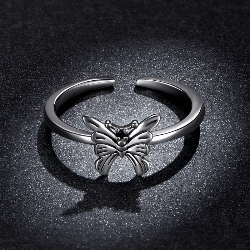 (image for) Pandora Style Swallowtail Butterfly Open Ring - BSR195 - View 5