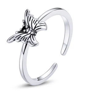(image for) Pandora Style Swallowtail Butterfly Open Ring - BSR195