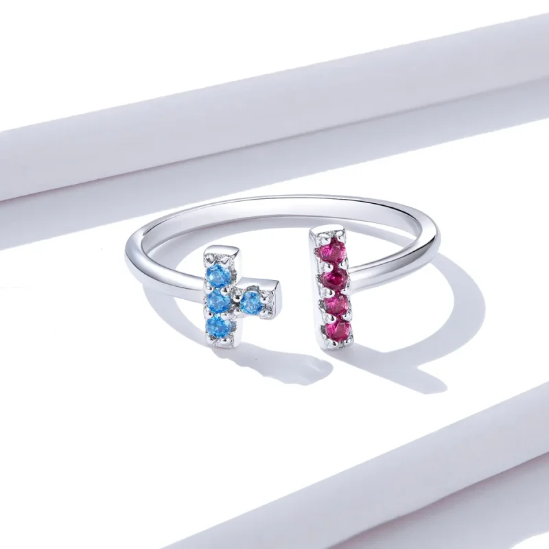 (image for) Pandora Style Tetris Open Ring - BSR114 - View 2