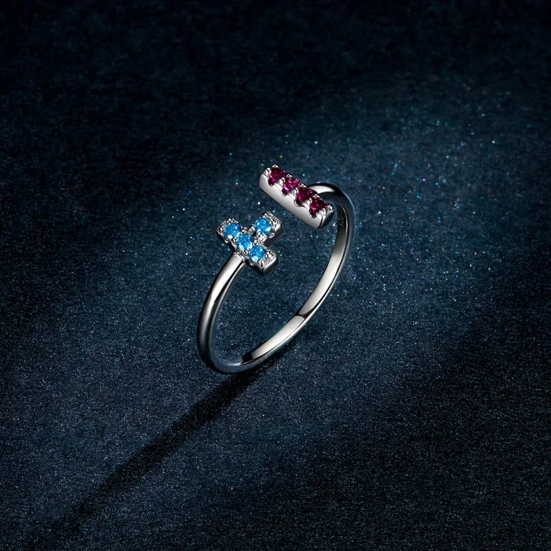 (image for) Pandora Style Tetris Open Ring - BSR114 - View 5
