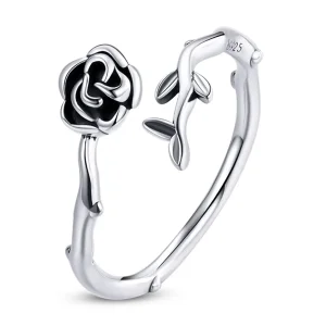 (image for) Pandora Style Thorny Rose Open Ring - BSR196