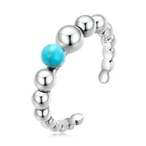 (image for) Pandora Style Turquoise Beans Open Ring - SCR833