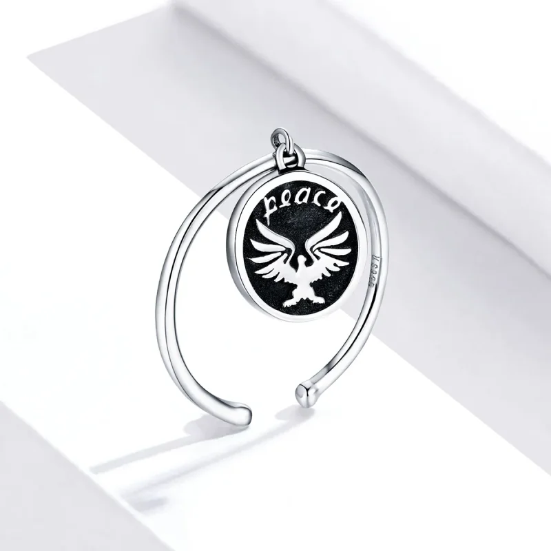 (image for) Pandora Style Vintage Coins Open Ring - SCR655 - View 2