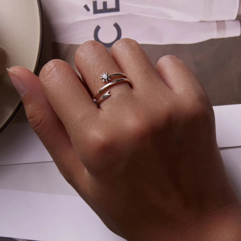 (image for) Pandora Style Wishing Meteor Open Ring - SCR810 - View 7