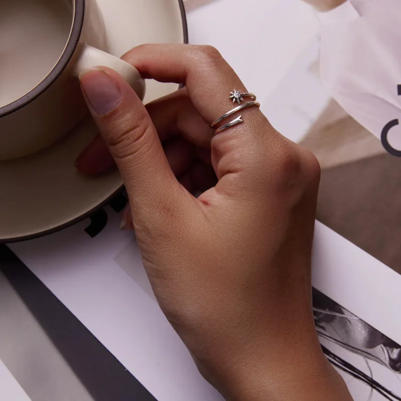 (image for) Pandora Style Wishing Meteor Open Ring - SCR810 - View 8