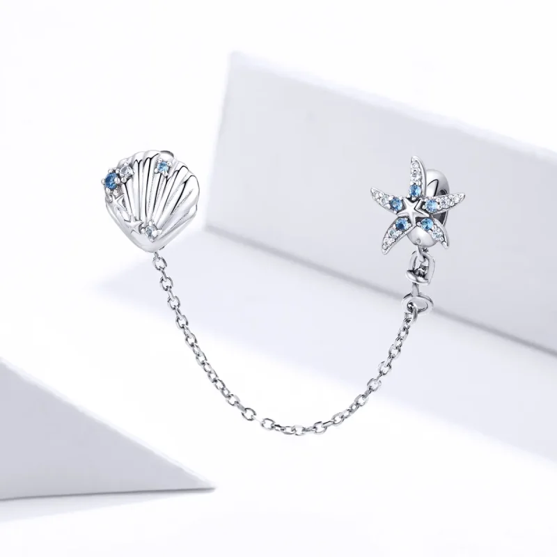 (image for) Pandora Style Deep Sea Star Safety Chain - SCC1478 - View 2