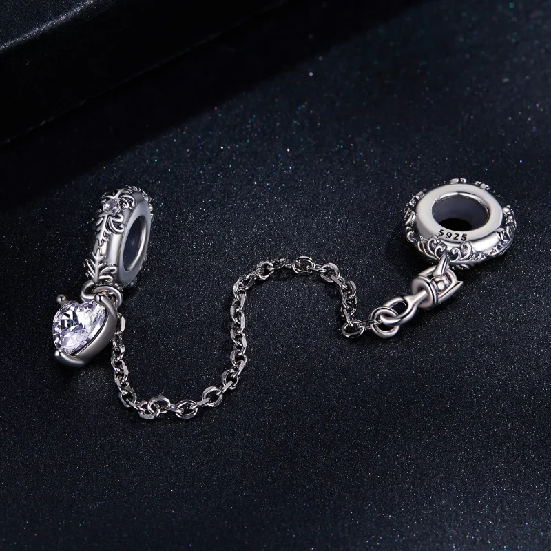 (image for) Pandora Style Retro Pattern Safety Chain - SCC2407 - View 2