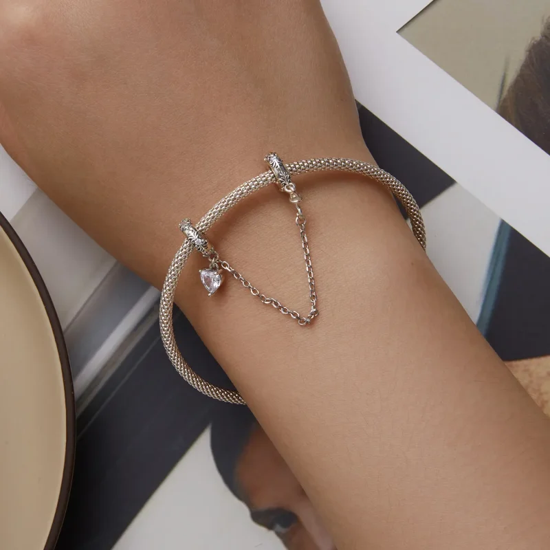 (image for) Pandora Style Retro Pattern Safety Chain - SCC2407 - View 5