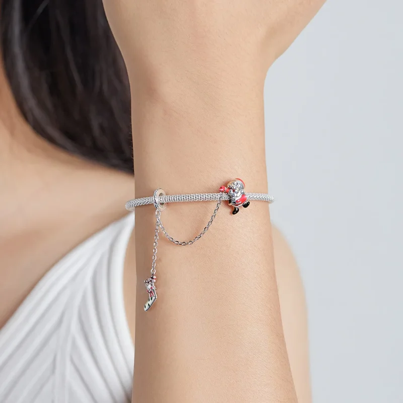 (image for) Pandora Style Santa Claus Safety Chain - BSC542 - View 5