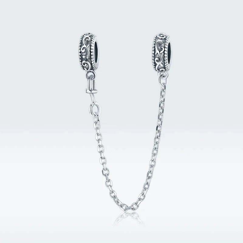 (image for) Pandora Style Silver Classical Vine Safety Chain - SCC1546 - View 5