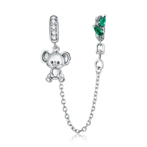 (image for) Pandora Style Silver Cute Koala Safety Chain - SCC1523