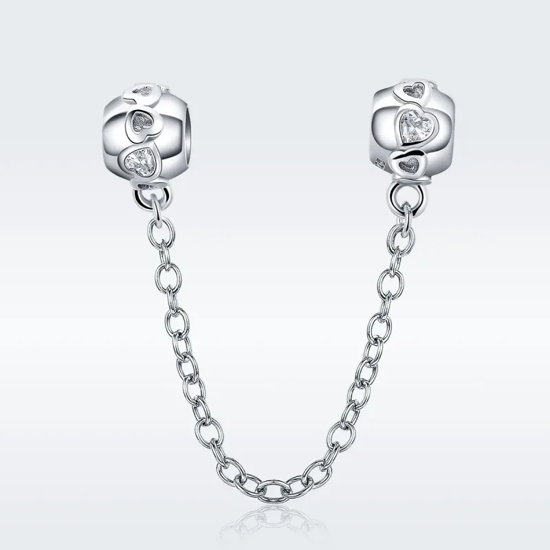 (image for) Pandora Style Silver Cute Safety Chain - SCC736 - View 3
