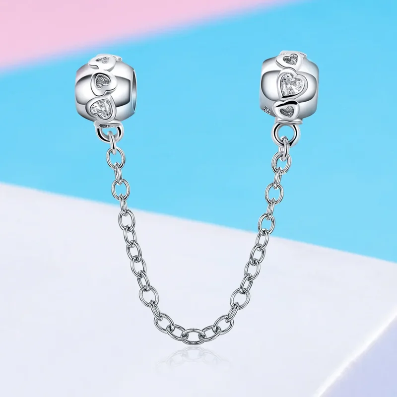 (image for) Pandora Style Silver Cute Safety Chain - SCC736 - View 4