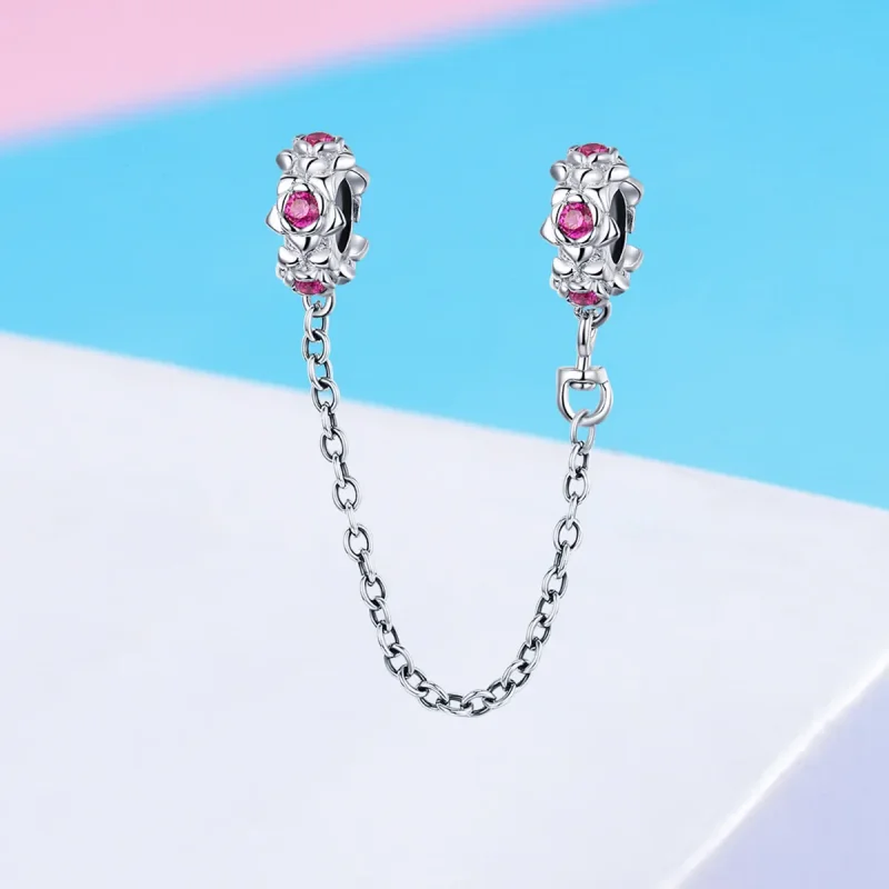 (image for) Pandora Style Silver Fairy'S Garland Safety Chain - BSC035 - View 2