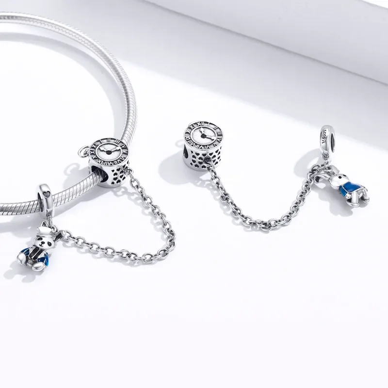 (image for) Pandora Style Silver Hare Safety Chain - SCC1443 - View 4