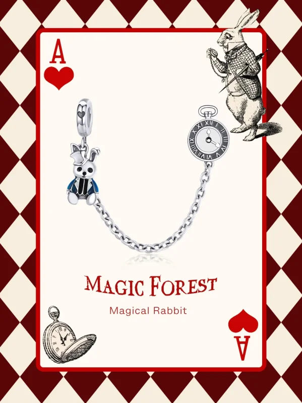 (image for) Pandora Style Silver Hare Safety Chain - SCC1443 - View 6