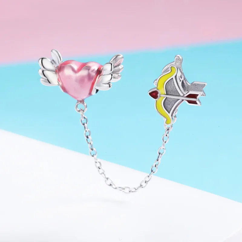 (image for) Pandora Style Silver Love Wishes Safety Chain - SCC628 - View 3