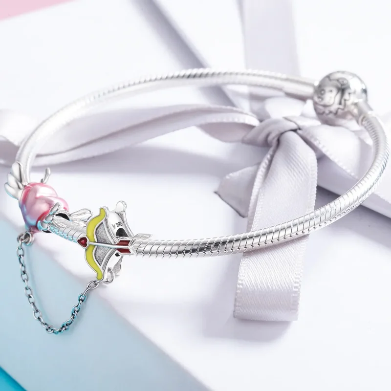 (image for) Pandora Style Silver Love Wishes Safety Chain - SCC628 - View 4