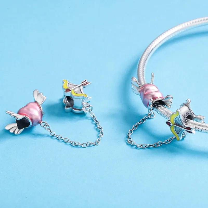 (image for) Pandora Style Silver Love Wishes Safety Chain - SCC628 - View 5