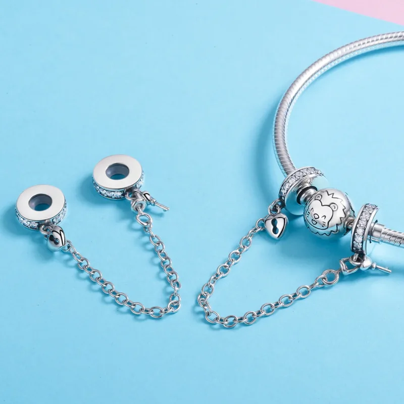(image for) Pandora Style Silver Only Love Safety Chain - SCC606 - View 5