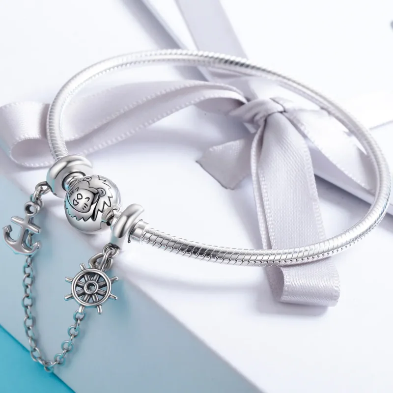 (image for) Pandora Style Silver Voyage Safety Chain - SCC604 - View 4